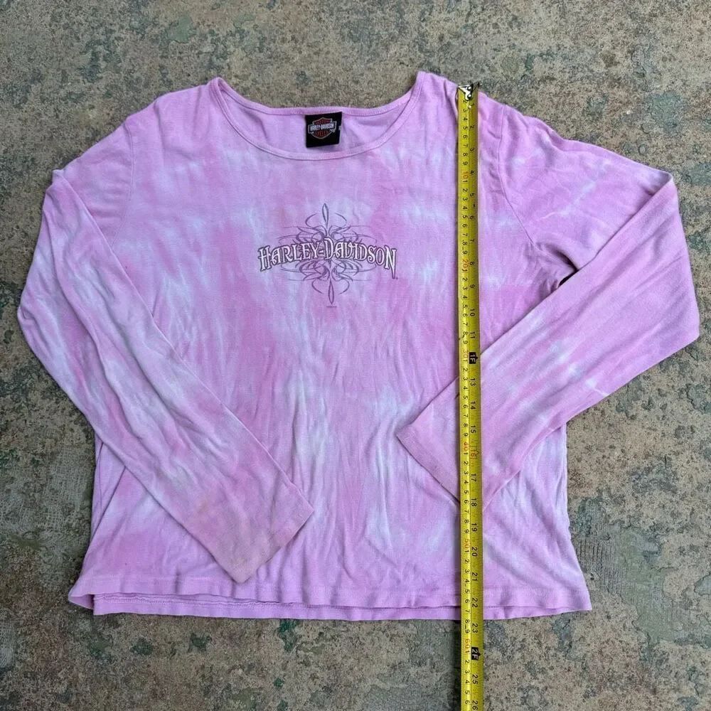 Harley Davidson Women’s Tie Dye Y2K Biker Shirt
